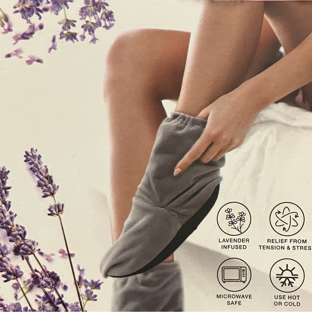 Brookstone | Lavender Infused Warming Slipper Boots